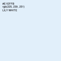 #E1EFFB - Lily White Color Image